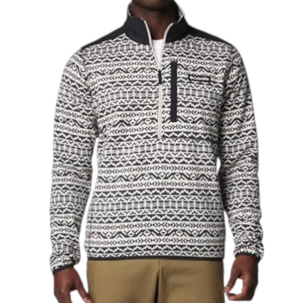 Columbia Sweater Weather 1/2 Zip Jacket Men's Size M Shacket Tonal Fair Isle NWT